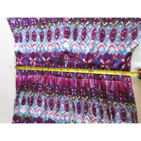 Elegant Tantrums Tie Dyed Sleeveless V-Neck Long Dress Multi-Color Size Medium - Picture 10 of 11